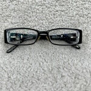 Vogue VO 3590-B Black Rectangle Eyeglasses Rhinestone V Logo Frames 51-16-130
